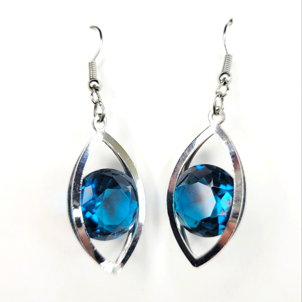 Blue Diamond Earrings